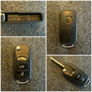 SEAT 3 BUTTON REMOTE FLIP KEY FOB IBIZA LEON ETC TESTED 6J0 837 202 E - Picture 1 of 6