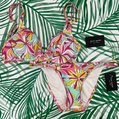 Nuevo con etiquetas Conjunto de bikini floral Kate Spade New York Anémona para mujer talla XS Foto 1 de 4