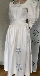 Hochzeitskleid 👰♀️ Dirndl Tracht Wildseide Besticktes Pailletten Elfenbein - Bild 1 von 15