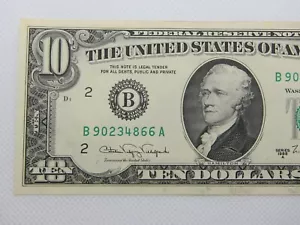 1988A $10 Uncirculated FRN #B90234866A *Sequential Option - Picture 1 of 9