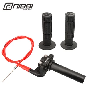 Empuñaduras rojas acelerador de motocicleta de 7/8"" nuevo en caja + cable - Imagen 1 de 9