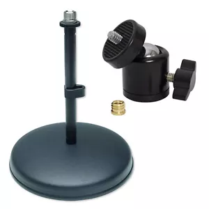keepdrum statyw stołowy stojak mikrofonowy + adapter statywu przegubu kulowego - Zdjęcie 1 z 8