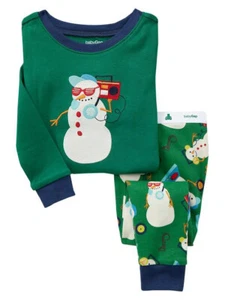 NWT Baby Gap Boys Snowman Beatbox Christmas 2pc Pajamas 6-12 - Picture 1 of 1