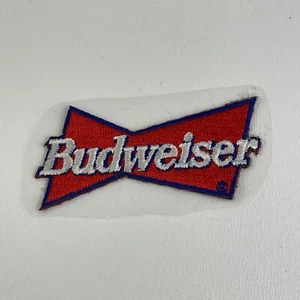 Vintage Budweiser Beer Embroidered Sticker Patch Advertising Anheuser Busch 2x1” - Picture 1 of 6