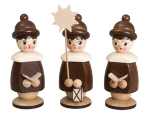 Miniature 3 statuine curren naturali altezza 10 cm nuove Natale figure chiesa - Foto 1 di 1