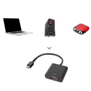 Mini DisplayPort to HDTV Adapter Mini DisplayPort Male to Female HDTV Converters - Picture 1 of 10