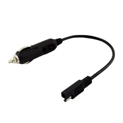 1pcs SAE to Car Cigarette Lighter Socket Male Battery Power Cable 18AWG 1FT 12V - Image 1 of 4