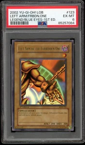 Yugioh PSA 6 EX-MT Left Arm Of The Forbidden One LOB-123 1st Edition 2002 Ultra - Picture 1 of 2