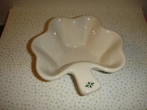 Longaberger Pottery Shamrock Ramekin  - Picture 1 of 11