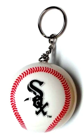 CHICAGO WHITE SOX KEYCHAIN BALL 2" ROUND LICENSED NEW MLB CHARM PULL Cover
