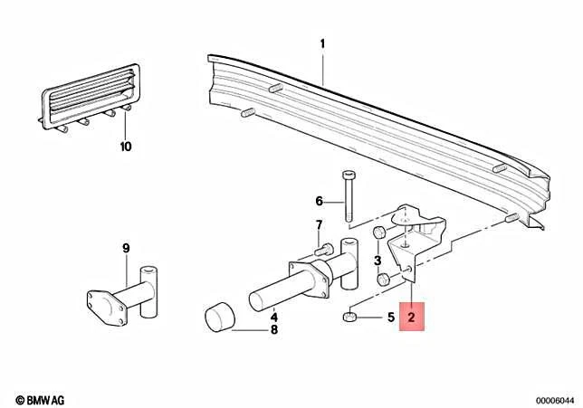 Soporte izquierdo OEM BMW E31 840Ci 840i 850Ci 850CSi cupé 51128108363 Foto 1 de 1