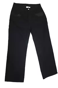 Maison Margiela Wide Leg Black Jeans Cotton Womens High Rise Italy Size 10 US XL - Picture 1 of 12