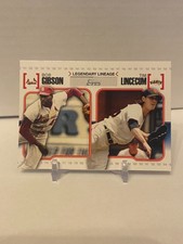 GO FOR THE STEAL SALE 2010 Topps Legendary Lineage BOB GIBSON / TIM LINCECUM