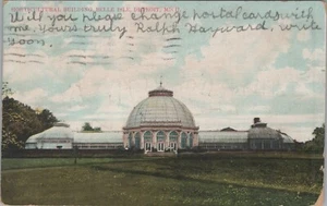1907 Belle Isle Conservatory Horticultural Building Detroit Michigan B629 - Picture 1 of 2