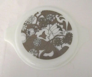 Tapa de vidrio floral vintage Pryex Nouveau para tazón de cenicienta 475 B 2 1/2 cuarto - Imagen 1 de 8