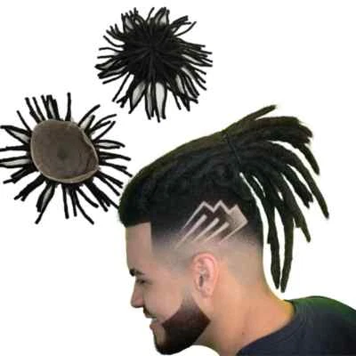 Dreadlocks Full Swiss Lace Toupee for Men - Image 1 of 4