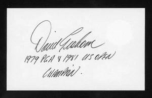 David Graham PGA Golfer, Winner of the 1981 US Open Signed 3x5 Index Card G1044 - Picture 1 of 2