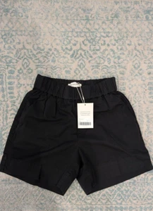 Everlane The Easy kurze schwarze anziehbare Baumwollshorts elastischer Bund klein neu mit Etikett - Bild 1 von 6