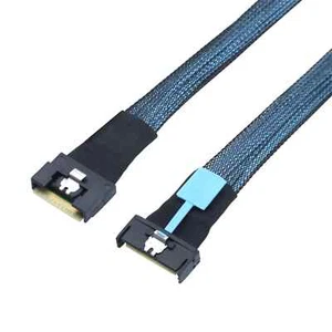 PCI-E 5.0 MCIO x8 74P TO SAS4.0 SFF-8654 8i 74Pin Extension Cable,24 Gbps - Picture 1 of 9