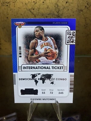 2021-22 Dikembe Mutombo Panini Contenders International Ticket #28 Atlanta Hawks - Image 1 of 2