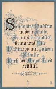 Christmas Card Prayer Written in German Most Beautiful Child Antique 1900 P131 - Picture 1 of 2