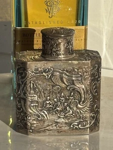 Antiguo carrito de té alemán Simon Rosenau 800 plata fina Repousse INCREÍBLE DETALLE - Imagen 1 de 16