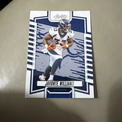 2023 Absolute Base #54 Javonte Williams  - Denver Broncos - Image 1 of 2