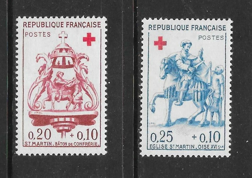 FRANCE 1960 Red Cross Fund pair  MINT never hinged SG 1507 1508 - Image 1 of 1