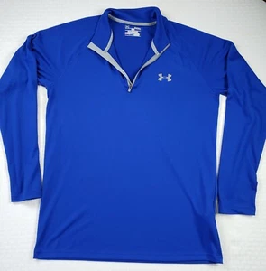Under Armour Men's 3/4 Zip Lightweight Royal Blue LS Pullover / Shirt Size Small - Picture 1 of 7