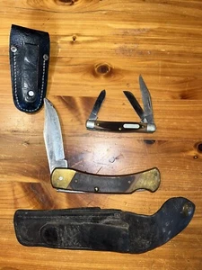 SCHRADE OLD TIMER 70T LOCKBACK  KNIFE w/ SHEATH & Old Timer 70t W/ Sheath - Picture 1 of 7