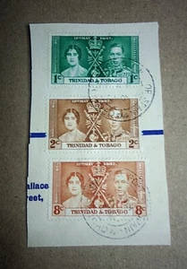 TRINIDAD & TOBAGO KG VI 1937 The Coronation Set SG 243 to SG 245 Used Mounted - Picture 1 of 2