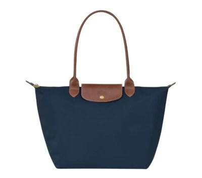 Bolsa de ombro LONGCHAMP Le Pliage original média azul marinho - Imagem 1 de 4