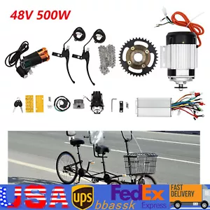 Electric Bicycle Bike Tricycle Rickshaw Brushless Motor Controller Kit 48V 500W - Picture 1 of 15