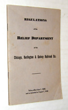 Chicago, Burlington and Quincy Railroad 1942 Regulations Relief Department Book