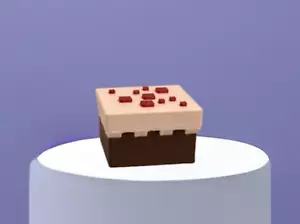 Minecraft Cake Block, Keychain or Figurine, 3D Printed - Picture 1 of 14