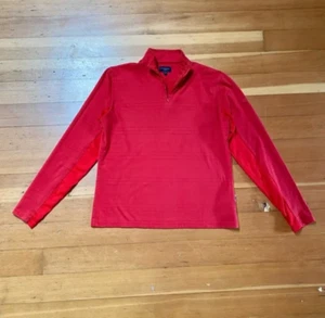 Burberry Red Long Sleeve Golf Top Size Large - Picture 1 of 8