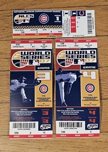 Chicago Cubs 2007 Phantom World Series Ticket Bundle Full Tix Wrigley Cubbies - Picture 1 of 2