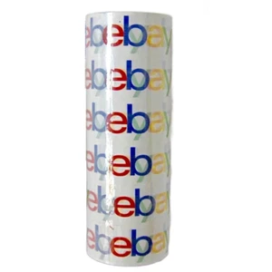 6 Rotoli Nastro Imballaggio Ufficiale Marca EBAY 75' x 2" Spedizione Forniture Nuovo - Foto 1 di 2
