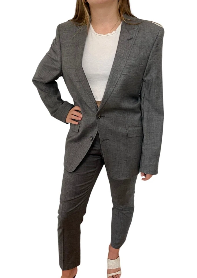 Versace коллекции женщин серый шерсти костюм Blazer + брюки размер 48 - Изображение 1 из 4