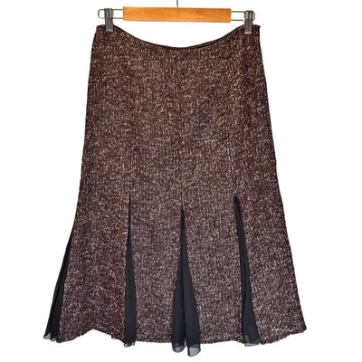 Lafayette 148 Purple Tweed Alpaca Blend Midi Skirt - size 6 - Image 1 of 4