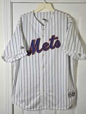 Majestic New York Mets Carlos Beltran Jersey Men's Size 2XL White Pinstripe - Image 1 of 4