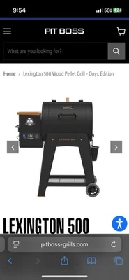 Pit Boss Lexington 500 Sq in Wood Fired Pellet Grill and Smoker – Onyx Series - Image 1 of 2