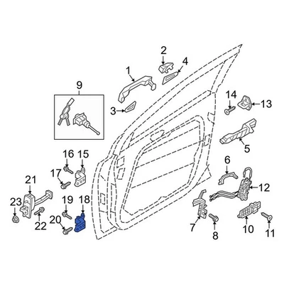 For Kia Optima 2006-2010 Kia 793202E000 Rear Right Lower Door Hinge - Image 1 of 4