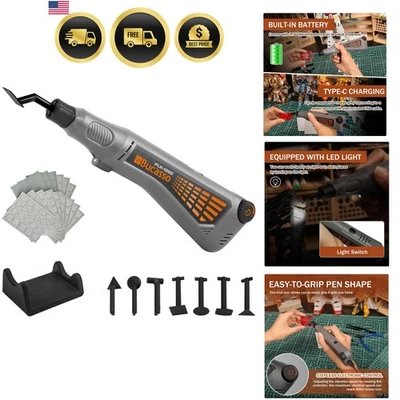 Lixadeira de caneta sem fio USB recarregável ferramenta de velocidade variável para artesanato faça você mesmo polimento - Imagem 1 de 4