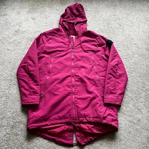 Reebok Outerwear Urban Fleece Parka Jacket Women's Large Pink Full Zip Hooded - Picture 1 of 10