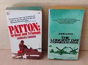 2 WORLD WAR II paperback PATTON Ordeal & Triumph THE LONGEST DAY very clean VG+ - Picture 1 of 5