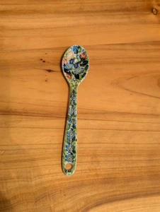 Cuchara de té vintage polaca de cerámica de 5 pulgadas única floral cuchara de azúcar decoración de pared - Imagen 1 de 6