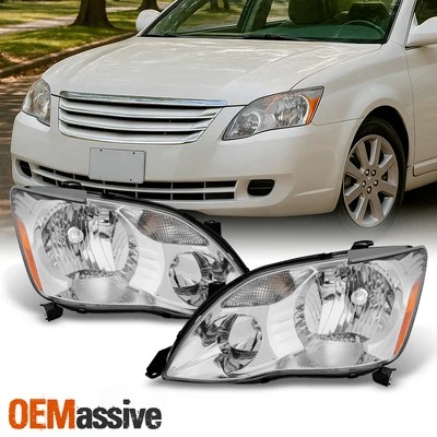 Fits 2005 2006 2007 Avalon Left + Right Side Halogen Type Headlights Headlamps - Image 1 of 4