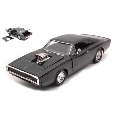 DODGE CHARGER RT 1970 FAST & FURIOUS BLACK 1:24 Jada Toys Movie Modellino Nuovo - Immagine 1 di 3