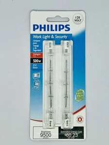 Philips Work Light Security Bulb, 500W 120V Clear, RSC Base T3, 2 Pack - Picture 1 of 3